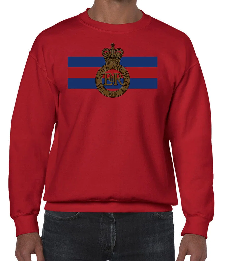 Blues And Royals Cap Badge Front Printed Sweater - Image 6