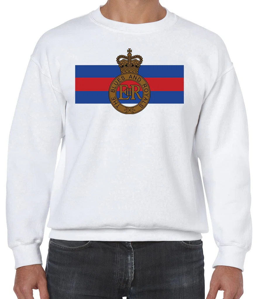 Blues And Royals Cap Badge Front Printed Sweater - Image 8