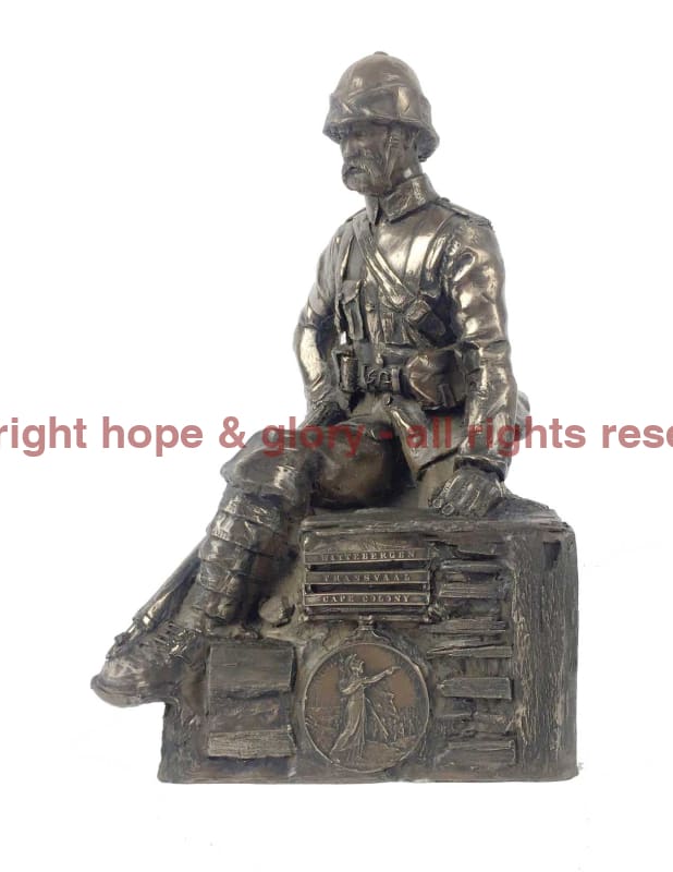 Boer War British Soldier Bronze Sculpture - Image 3