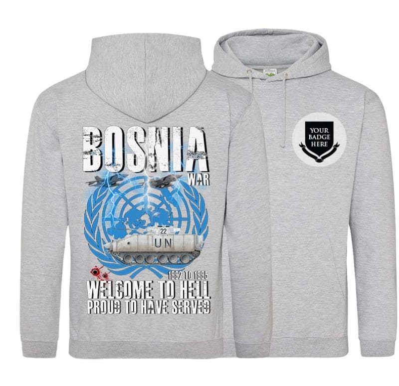Bosnia Welcome To Hell Warrior Double Side Printed Hoodie - Image 10