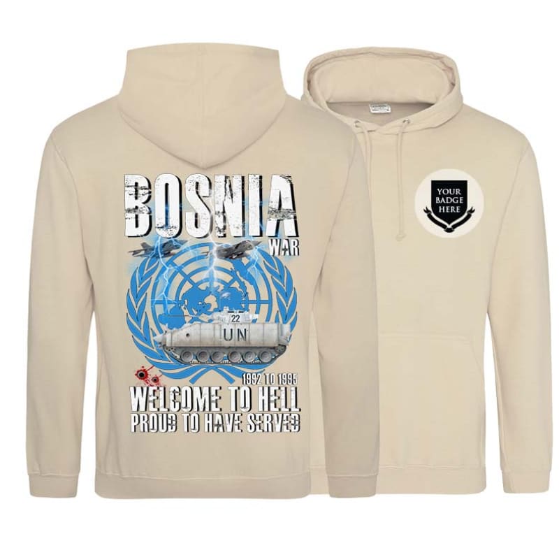 Bosnia Welcome To Hell Warrior Double Side Printed Hoodie - Image 11
