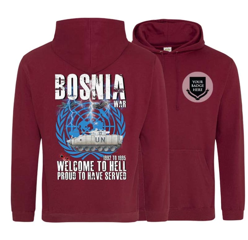 Bosnia Welcome To Hell Warrior Double Side Printed Hoodie - Image 4