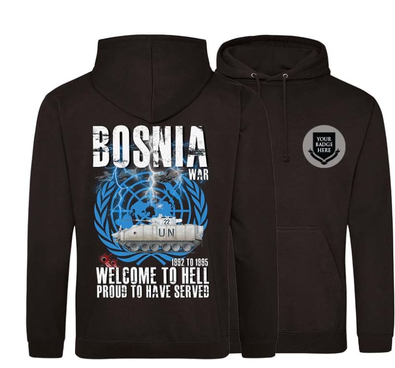 Bosnia Welcome To Hell Warrior Double Side Printed Hoodie - Image 5