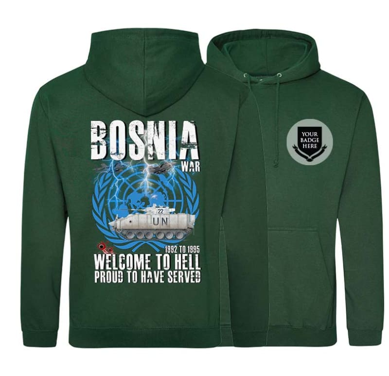 Bosnia Welcome To Hell Warrior Double Side Printed Hoodie - Image 6