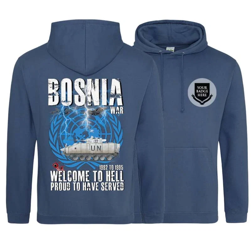 Bosnia Welcome To Hell Warrior Double Side Printed Hoodie - Image 7