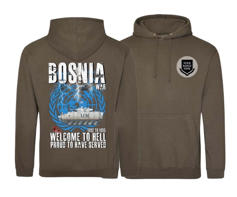 Bosnia Welcome To Hell Warrior Double Side Printed Hoodie - Image 8