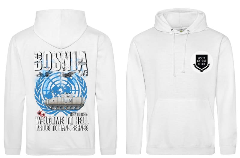 Bosnia Welcome To Hell Warrior Double Side Printed Hoodie - Image 9