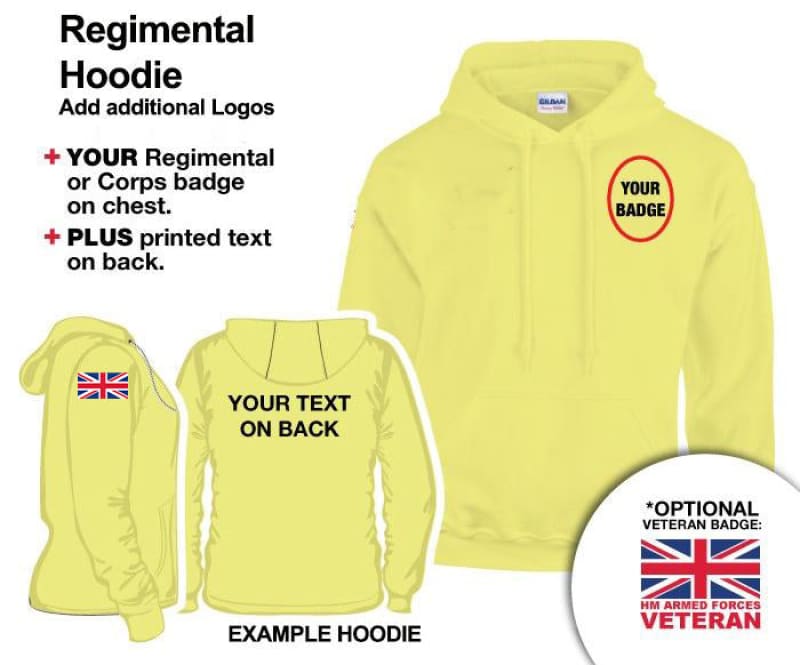 British Army Units Regimental Hoodie Multi Logo Options - Image 10