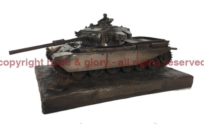 Centurion Mk5 Main Battle Tank Cold Cast Bronze Military Statue - Image 4