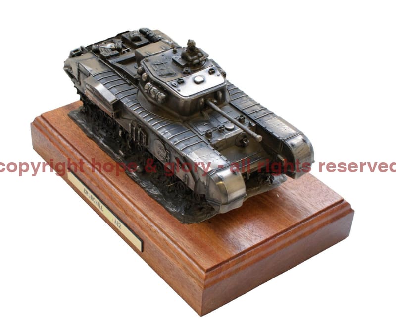 Churchill Tank Cold Cast Bronze Military Statue - Image 3