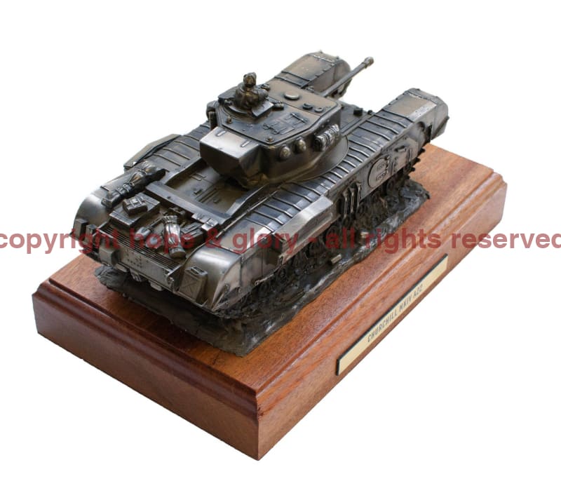 Churchill Tank Cold Cast Bronze Military Statue - Image 4