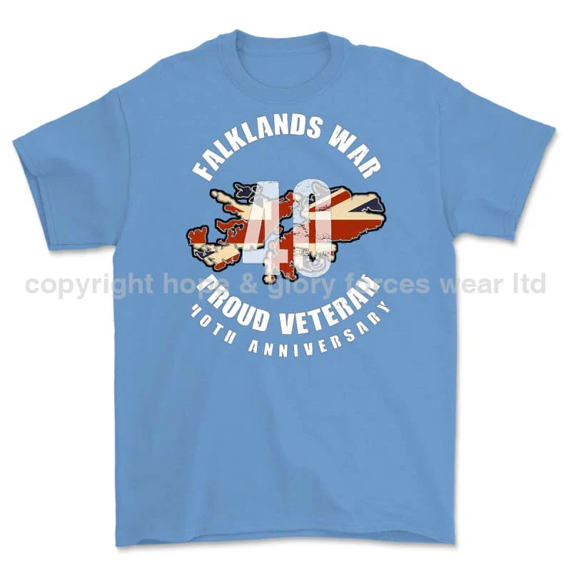 Falklands 40 Full Frontal Printed T-Shirt - Image 12