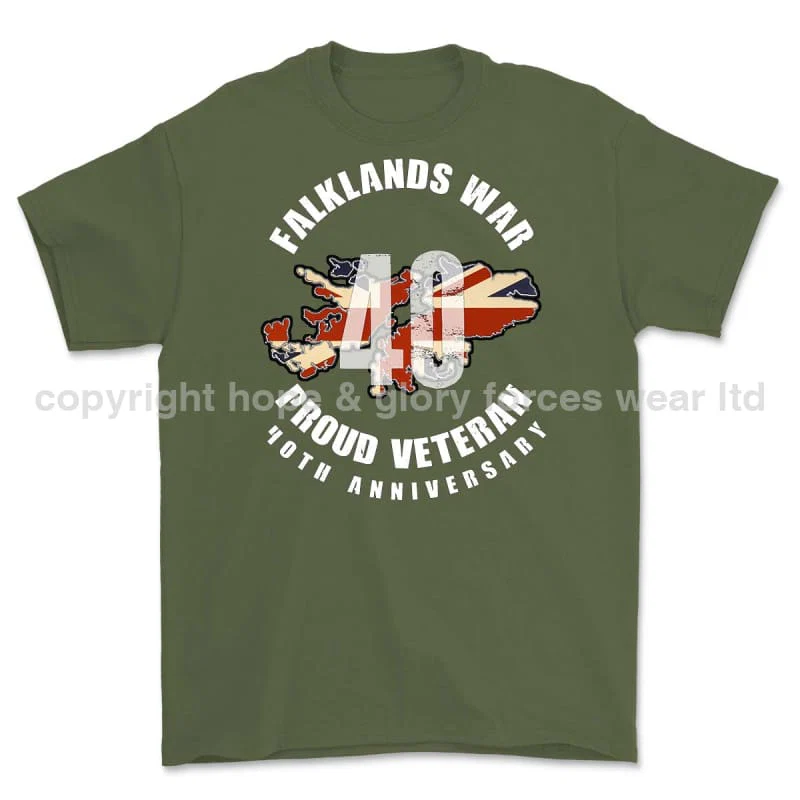 Falklands 40 Full Frontal Printed T-Shirt - Image 3