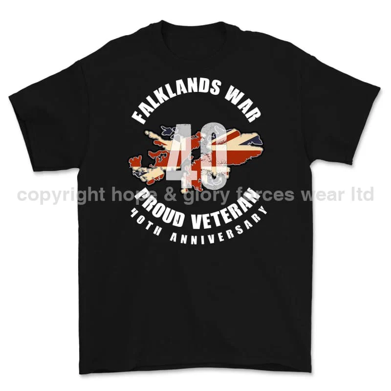 Falklands 40 Full Frontal Printed T-Shirt - Image 4