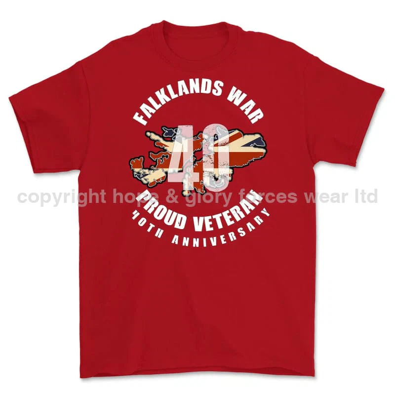 Falklands 40 Full Frontal Printed T-Shirt - Image 6