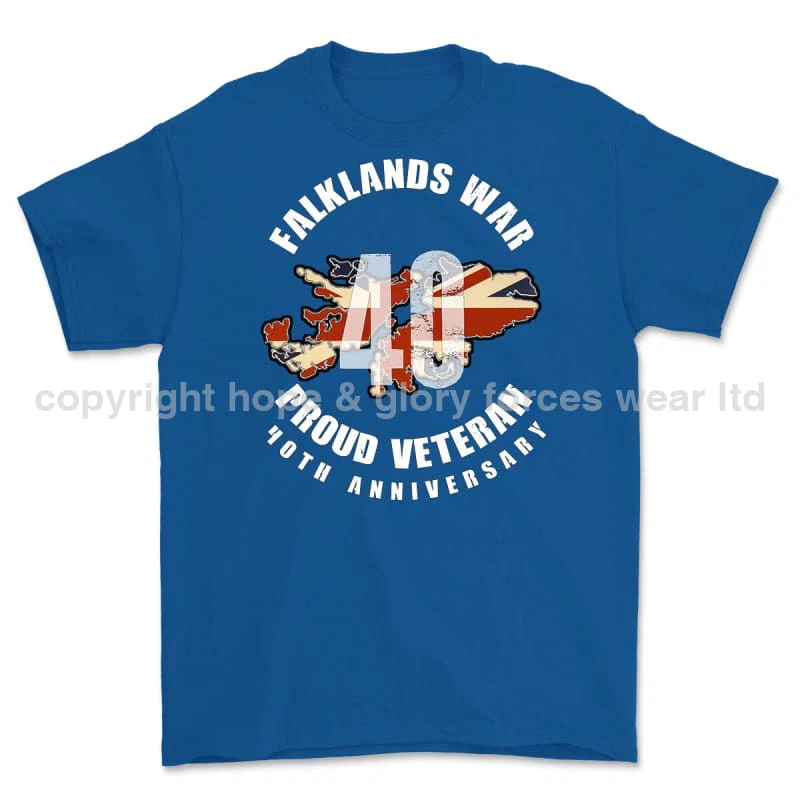 Falklands 40 Full Frontal Printed T-Shirt - Image 7