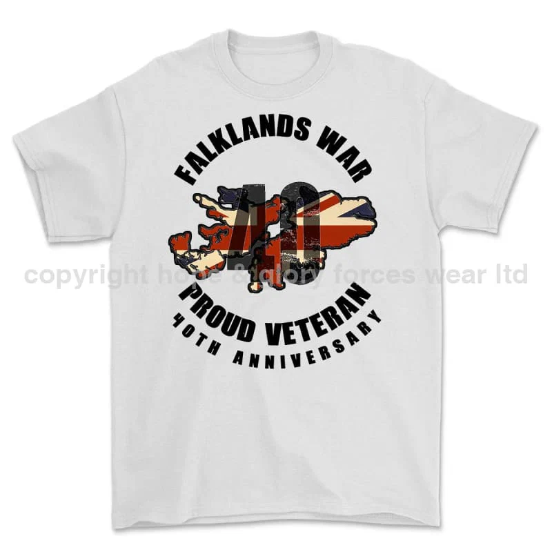 Falklands 40 Full Frontal Printed T-Shirt - Image 8