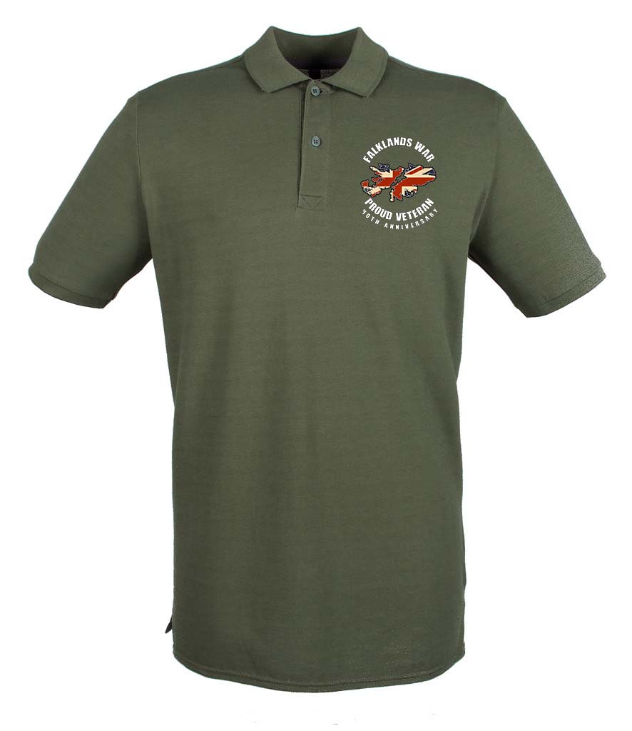 FALKLANDS WAR VETERAN 40th Anniversary Embroidered Polo Shirt - Image 4