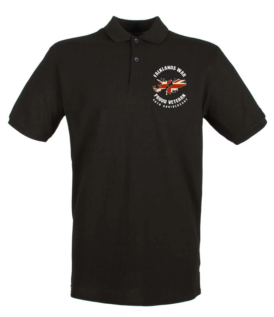 FALKLANDS WAR VETERAN 40th Anniversary Embroidered Polo Shirt - Image 5