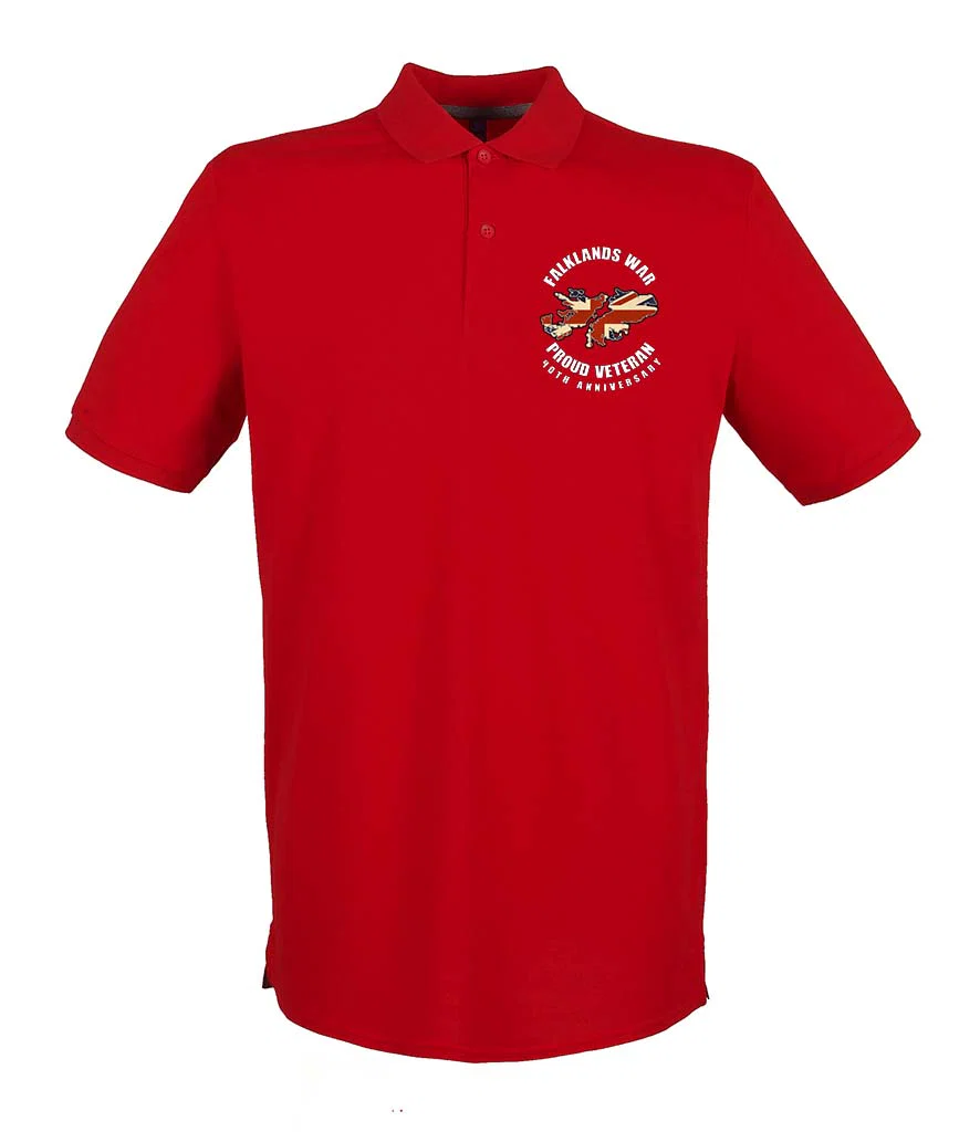 FALKLANDS WAR VETERAN 40th Anniversary Embroidered Polo Shirt - Image 6