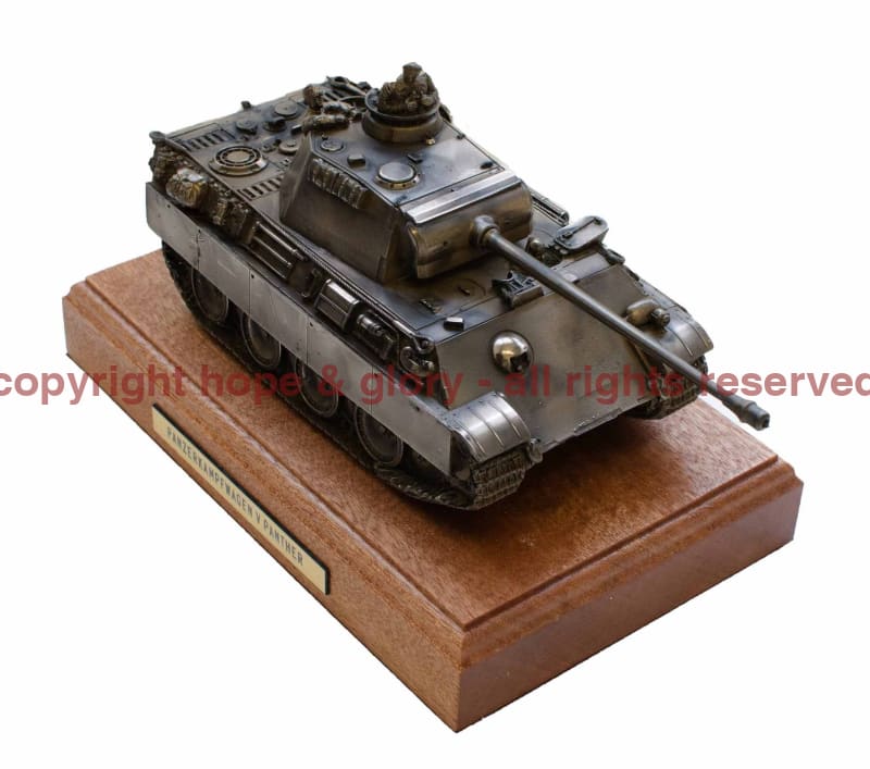 German Panther Tank Bronze Statue - Image 3