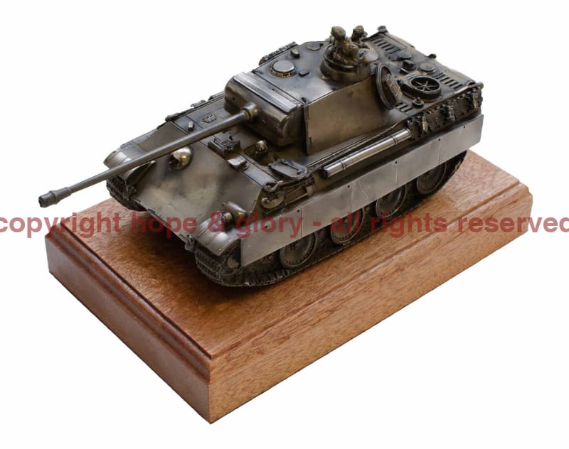 German Panther Tank Bronze Statue - Image 5