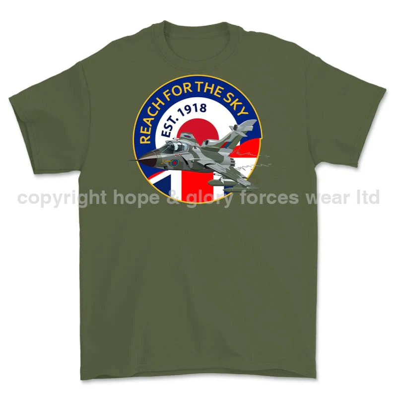 GR4 Tornado 'Reach For The Sky' Est 1918 Printed T-Shirt - Image 4