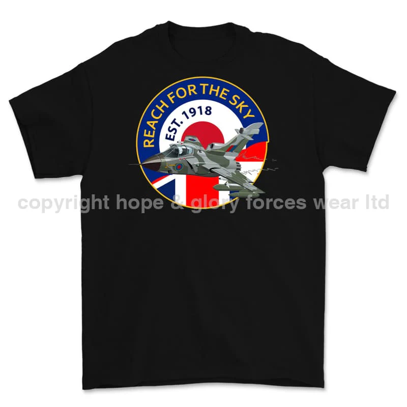 GR4 Tornado 'Reach For The Sky' Est 1918 Printed T-Shirt - Image 5