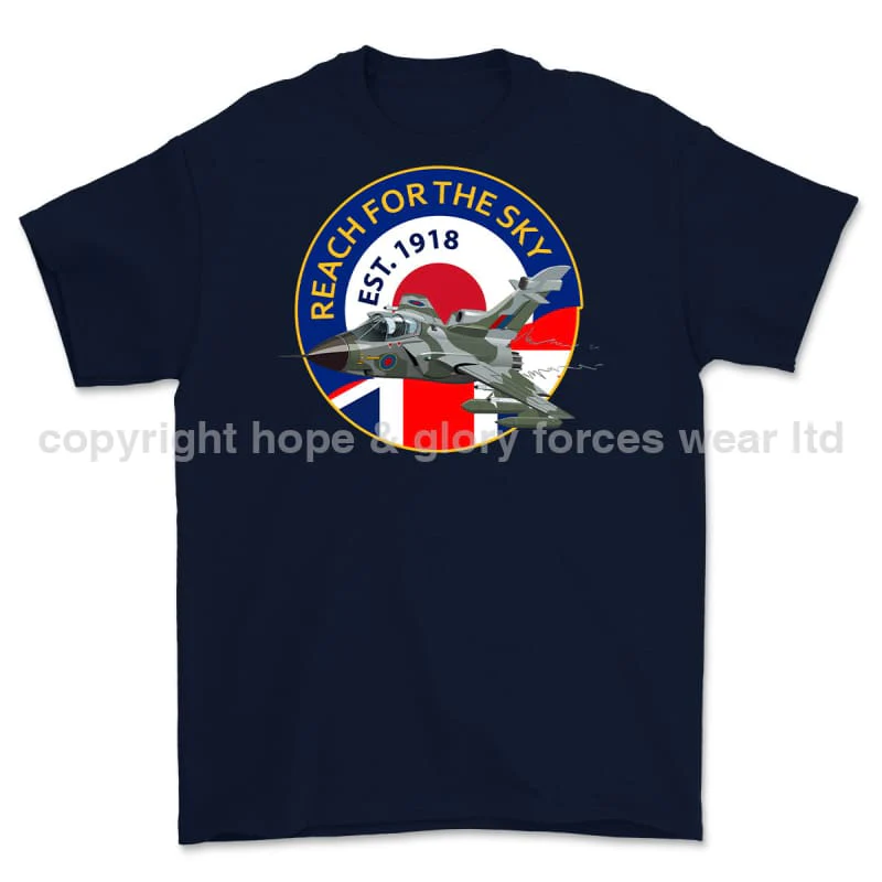 GR4 Tornado 'Reach For The Sky' Est 1918 Printed T-Shirt - Image 7