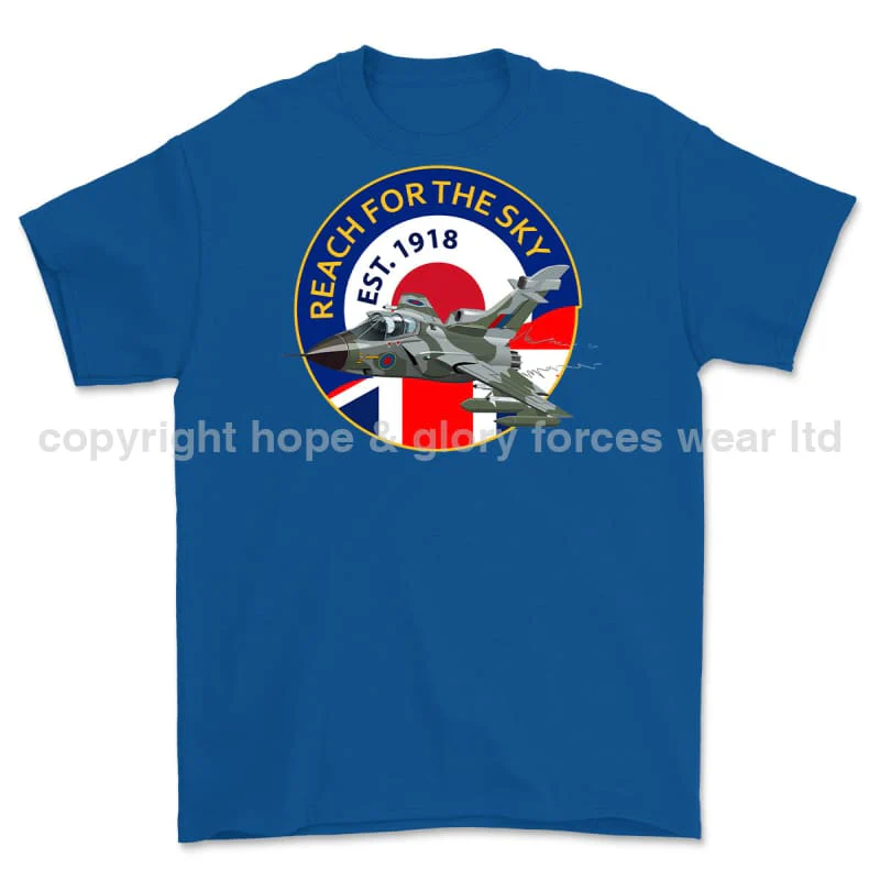 GR4 Tornado 'Reach For The Sky' Est 1918 Printed T-Shirt - Image 8