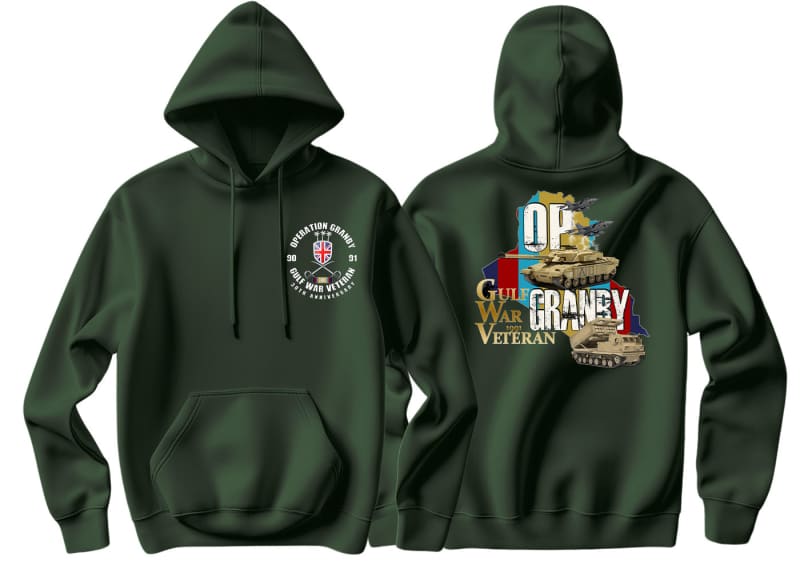 Gulf War 35 Op Granby Double Side Printed Hoodie - Image 3