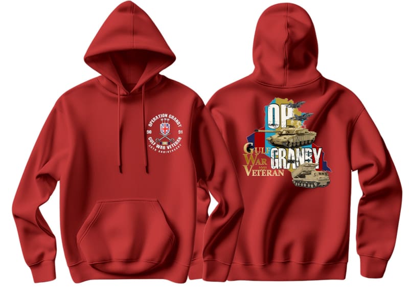 Gulf War 35 Op Granby Double Side Printed Hoodie - Image 7