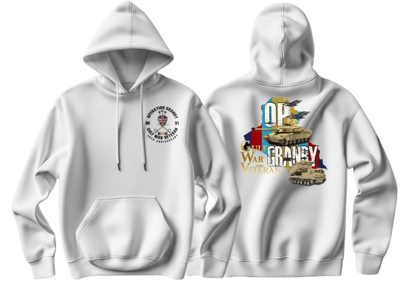 Gulf War 35 Op Granby Double Side Printed Hoodie - Image 8