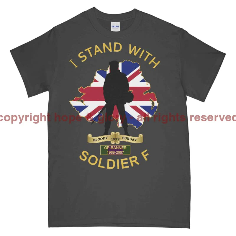 I Stand With Soldier F Printed T-Shirt - Image 11
