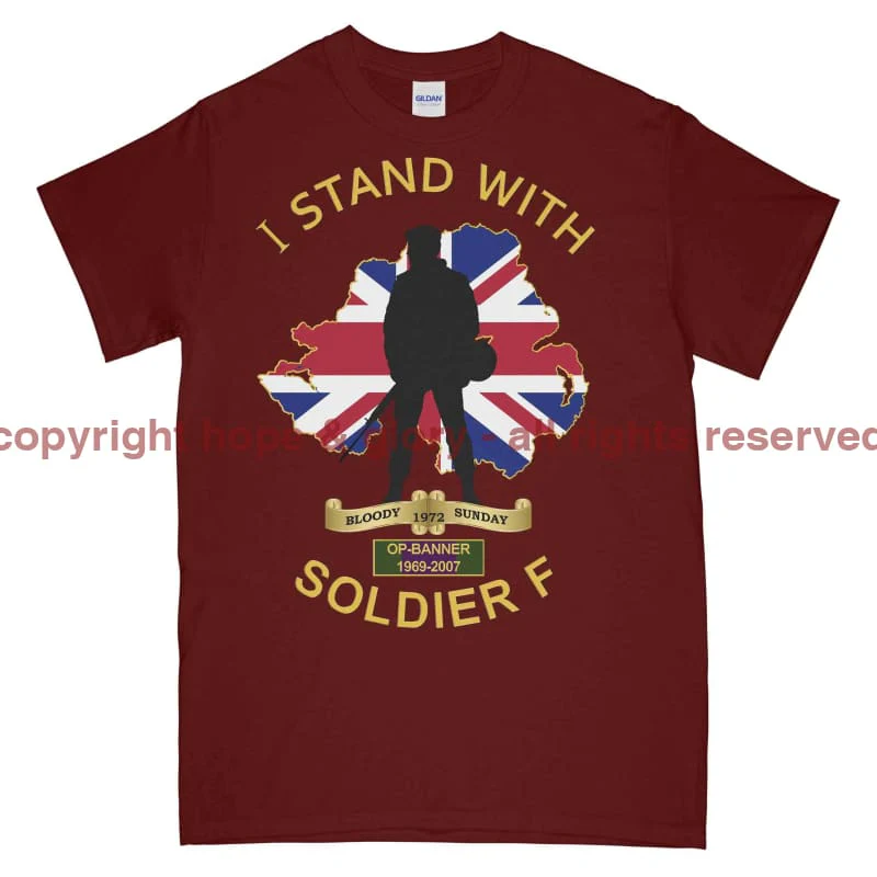 I Stand With Soldier F Printed T-Shirt - Image 3