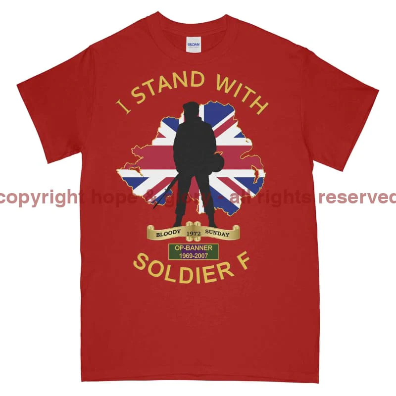 I Stand With Soldier F Printed T-Shirt - Image 5