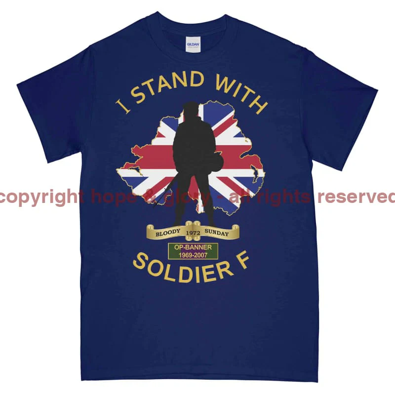 I Stand With Soldier F Printed T-Shirt - Image 6