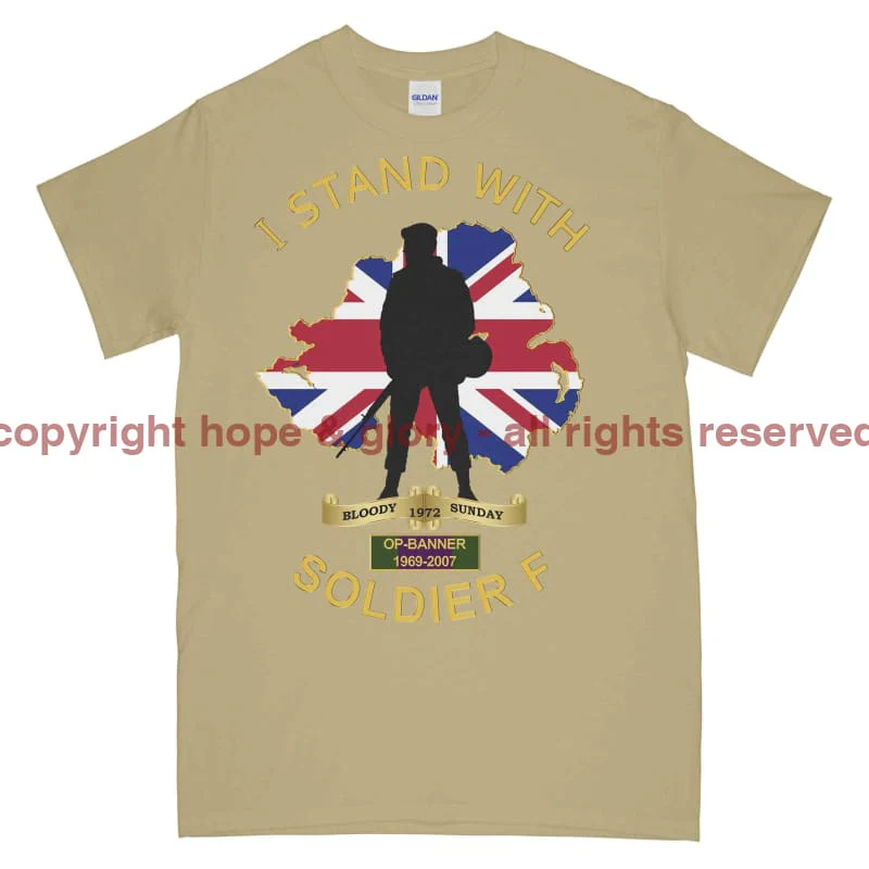 I Stand With Soldier F Printed T-Shirt - Image 9