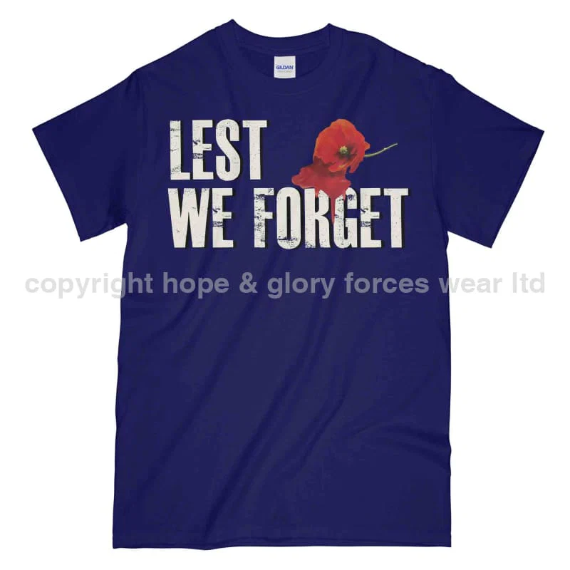 Poppy Lest We Forget Printed Unisex T-Shirt - Image 3