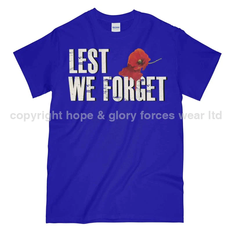 Poppy Lest We Forget Printed Unisex T-Shirt - Image 4