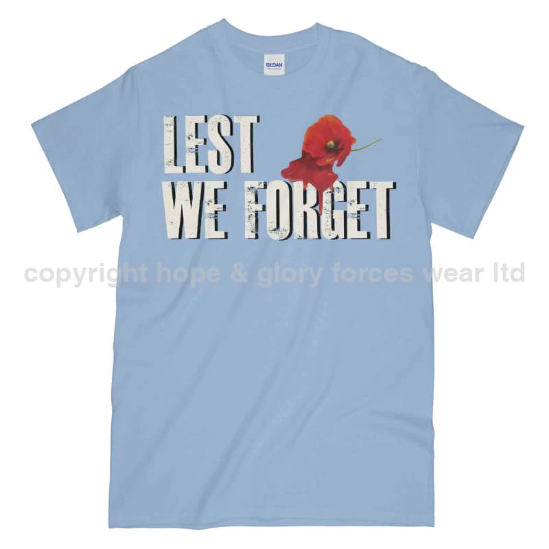 Poppy Lest We Forget Printed Unisex T-Shirt - Image 5