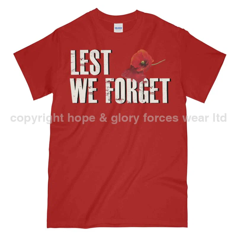 Poppy Lest We Forget Printed Unisex T-Shirt - Image 7