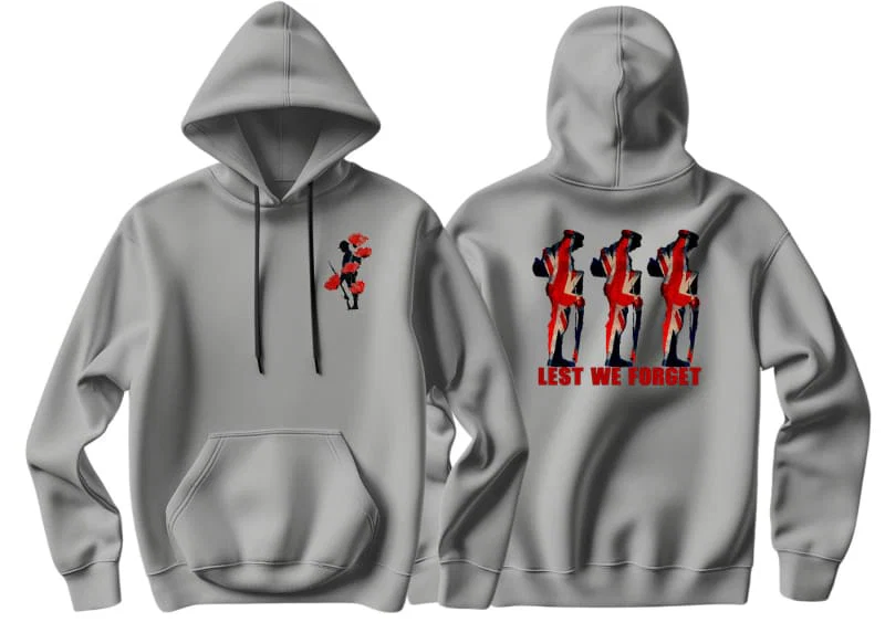 Lest We Forget Double Side Printed Hoodie - Image 3