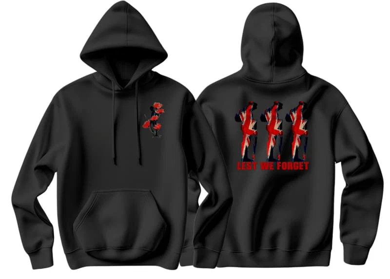 Lest We Forget Double Side Printed Hoodie - Image 4