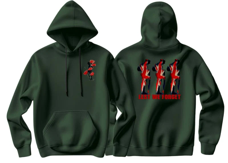 Lest We Forget Double Side Printed Hoodie - Image 5