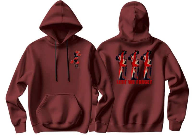 Lest We Forget Double Side Printed Hoodie - Image 6