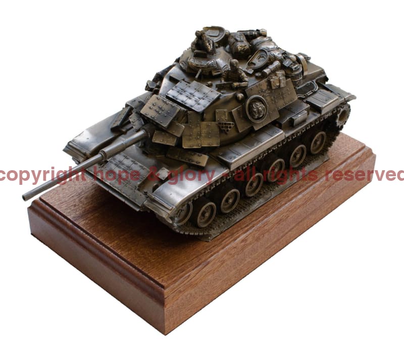M60A1 Patton Tank Cold Cast Bronze Military Statue - Image 3