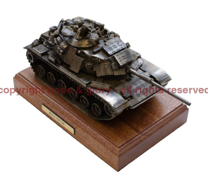 M60A1 Patton Tank Cold Cast Bronze Military Statue - Image 4