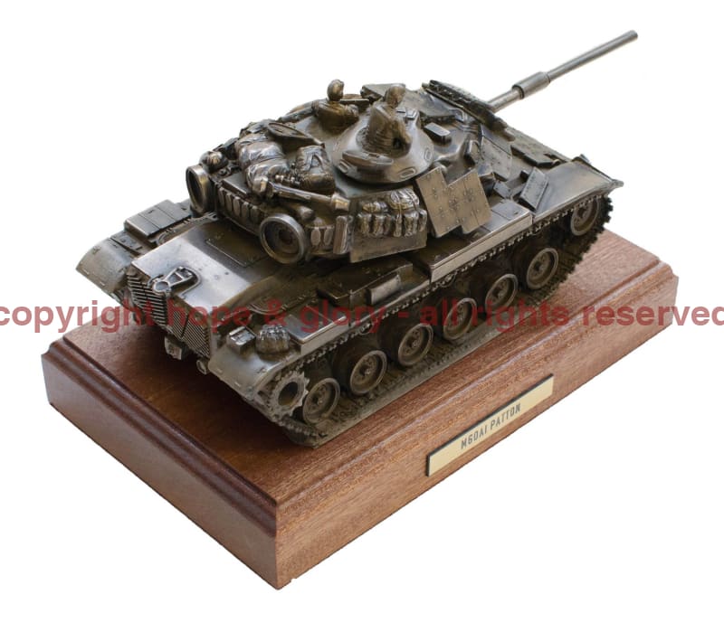 M60A1 Patton Tank Cold Cast Bronze Military Statue - Image 5