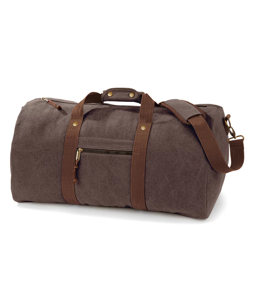 Military Style Vintage Canvas Holdall - Image 3